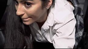 Hot Latina Stepdaughter Jasmine Vega With Braces Gets Punished By Stepdad's Car Fuck After Shoplifting!