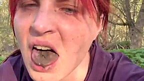 my kinky easter out in the forest with redhead milf bdsm humiliation and wild orgasms