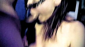 my stepsis takes my load in her mouth after that sloppy deep blowjob ride