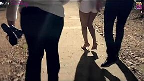 gloryhole slut cums on monster cocks while cuckold films