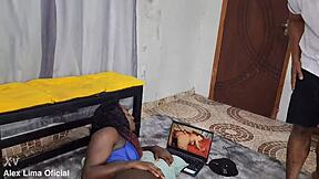 caught hotty fingering to porn now she begs for my cock inside