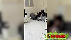 Sara Salamanca's Wild MMF Interracial Party Turns Rough with Bent Over Cowgirl Doggy Cumshots