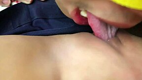 Licking schoolgirl pussy ritual before hotel scream fuck creampie skirt