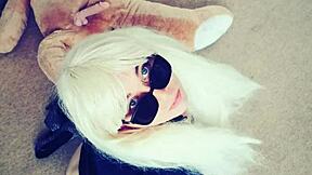 Tranny Babysitter Veronica Mix in Panties Shakes Alien Monster Ass with Crossdressing Fetish Solo