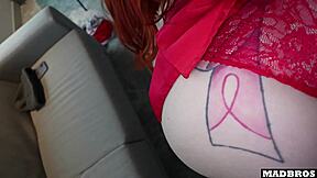 What if a cute french redhead's big ass got pounded doggystyle missionary for christmas interracial fun?