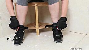 i feel so worked up after workout dildo fucking my wet pussy in shower like sara jay