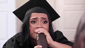 GRADUATING HOTTIE BLOWS RIDES STEP-DADDY WITH SLoppy BLOWJOB COWGIRL MISSIONARY TITS FUCK!