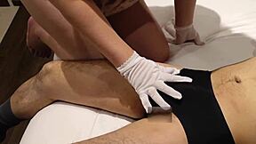 bbw forces panties on him slaps penis balls massage