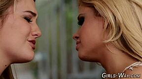 two babes in heels kiss and lick each other's wet snatches intimately