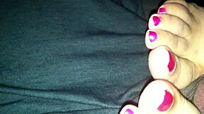 I love this amateur mexican girl's skilled footjob action