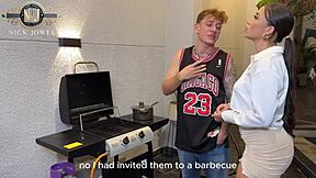 Petite Latina Bent Over Doggystyle Quickie Before Family Dinner