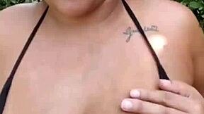 hot wife sucks cock public beach facial cumshot