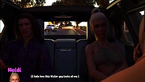 Blonde with big tits and shaved pussy plays Karacan part 1