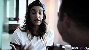 horny stepbro chad i-i gave uma jolie her first hot fuck lesson n devirgined that tight teen cunt!!