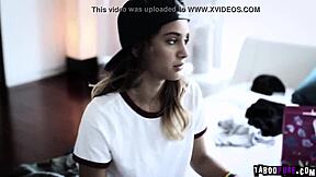 horny stepbro chad i-i gave uma jolie her first hot fuck lesson n devirgined that tight teen cunt!!