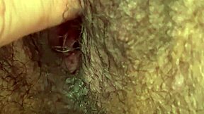 Thick mexican milf's hairy pussy slammed slow motion close-up in horny ride