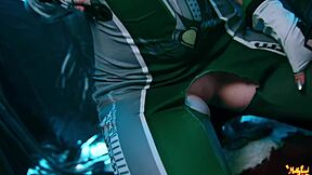 stellar blade eve deepthroats gloryhole cock for facial cumshot