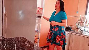 Caught Her Fucked Bent Over in Kitchen by Huge Cock!