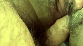 Thick mexican milf's hairy pussy slammed slow motion close-up in horny ride