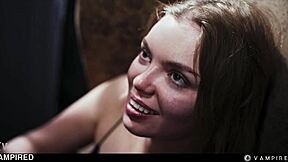 what if cute blonde falls under vampire spell for total lesbian slave submission?