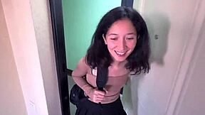 I help step-aunt relax fingering squirting her tight pussy after long journey kitchen taboo fantasy