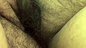 Thick mexican milf's hairy pussy slammed slow motion close-up in horny ride