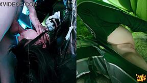 stellar blade eve deepthroats gloryhole cock for facial cumshot