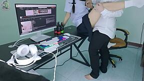 thai schoolgirl gets fucked hard by senior bro in front of computer loud thai moans 4k