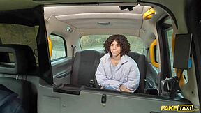 korean babe's natural tits bounce wildly in fake taxi doggystyle pounding