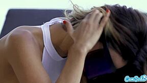 super milf models lick wet pussies before shower fun