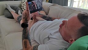 Step-Bro Cums from Babysitter Ass Worship Handjob