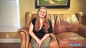 Curvy redhead coed rose masturbates rimjobs blowjob then pussy fucked doggystyle cumshot pov