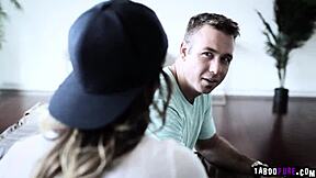 horny stepbro chad i-i gave uma jolie her first hot fuck lesson n devirgined that tight teen cunt!!