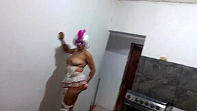 damn this mexican milf in lingerie shows off her wet vagina and big morena ass begging for thick cock