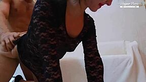  linda's tight pussy gapes wide on casting fuck couch