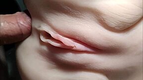 ready for crisp close-ups of cute fuck doll's big pussy double penetrated with toys?