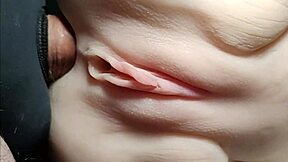 ready for crisp close-ups of cute fuck doll's big pussy double penetrated with toys?