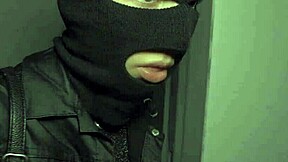 Caught brunette thief bent over punished with big cock anal pounding cowgirl cumshot facial