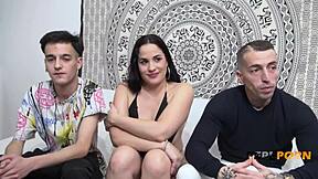 she's craving a full plate - young guy and stud filling her dirty cuquita in doggystyle and cowgirl