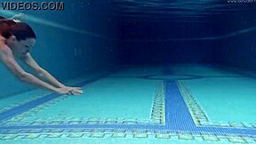 naked hungarian sazan cheharda swims and teases underwater in the pool