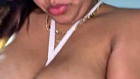 Her big natural tits bounce while riding on top