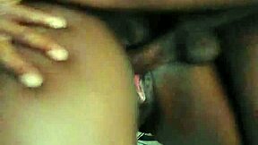 Naughty Ebony Big Booty Begs Stranger Creampie in Tight Pussy