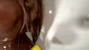 My naughty stepsister Kennedy Reign flashes her big tits and pussy next door!