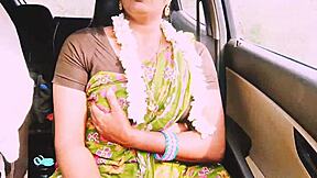 Beautiful Indian Aunty Fucks Young English Boy with Dirty Telugu Talks on Long Drive