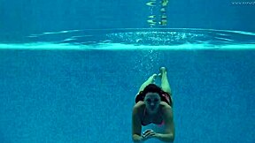 naked hungarian sazan cheharda swims and teases underwater in the pool