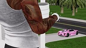 sex after breakfast vu... pretty outdoor bbc monster cock pounding