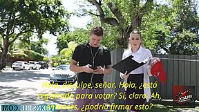 test my pussy please, blonde teen begs with subtitles