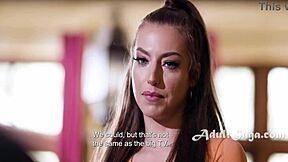 our loud moans fill the room as whitney wright and spencer bradley lick ebony pussies