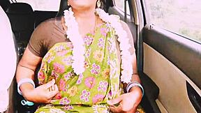Beautiful Indian Aunty Fucks Young English Boy with Dirty Telugu Talks on Long Drive