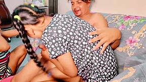 Skinny Teen and Milf Squirting Tits in Hot FFM Threesome Fuck!